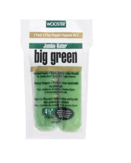 "Jumbo-Koter Big Green" довжина - 10см, Комплект міні-валиків Wooster [RR310-4]