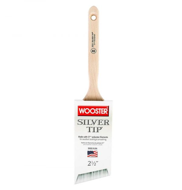 Синтетичний пензель "Wooster Silver Tip angle sash", з кутовим зрізом - 1,5" (38мм)[5221-1]