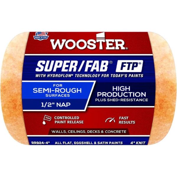 "Super/Fab FTP" 10см, ворс - 13мм, Валик Wooster високопродуктивний в'язаний [RR924-4]