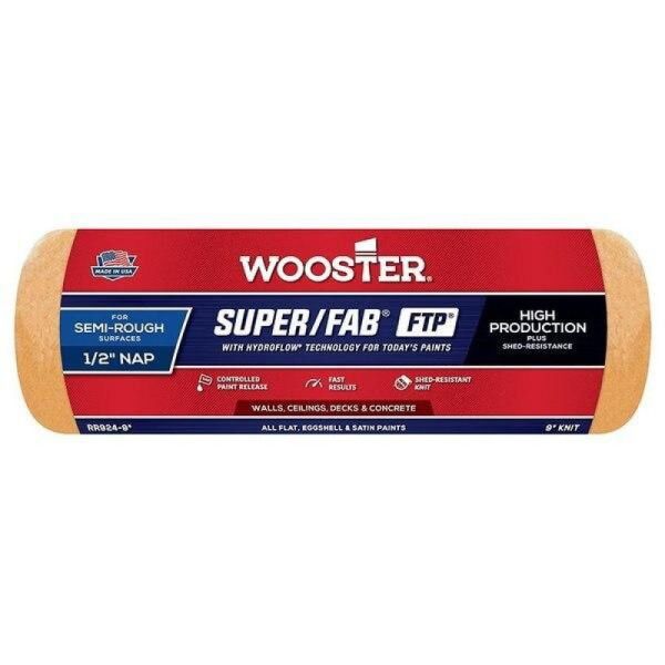 "Super/Fab FTP" 23см, ворс - 13мм, Валик Wooster високопродуктивний в'язаний [RR924-9]